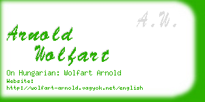 arnold wolfart business card